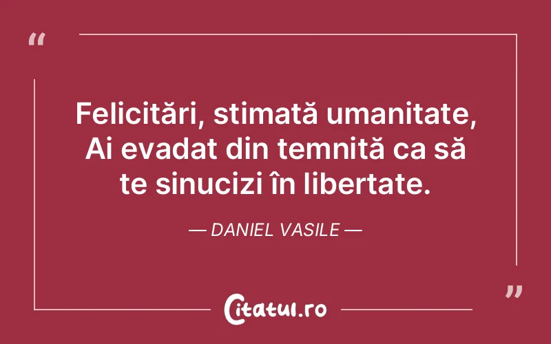 Citat Daniel Vasile - citate triste