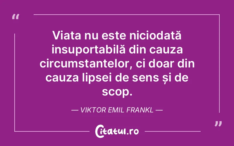 Citat Viktor Emil Frankl - citate triste