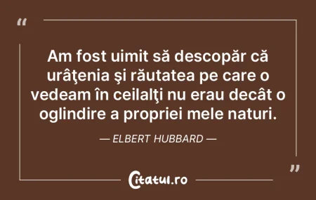Am fost uimit să descopăr că urâţen...