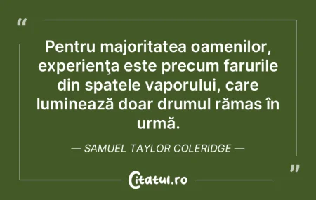 Pentru majoritatea oamenilor, experienţ...