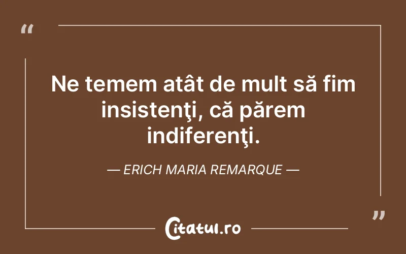 Citat Erich Maria Remarque - citate triste