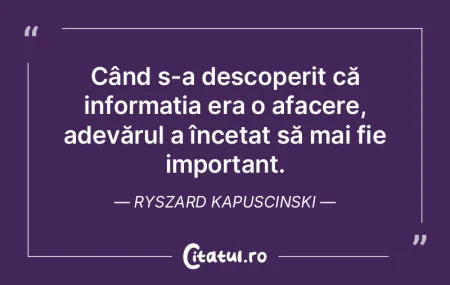 Când s-a descoperit că informația era...