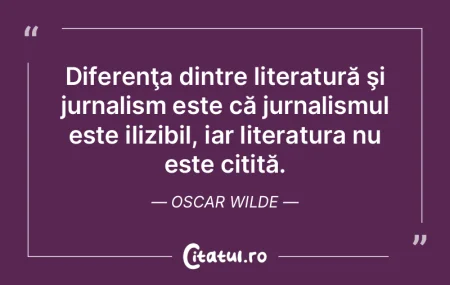 Diferenţa dintre literatură şi jurnal...