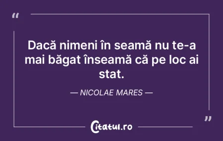 Dacă nimeni în seamă nu te-a mai băg...