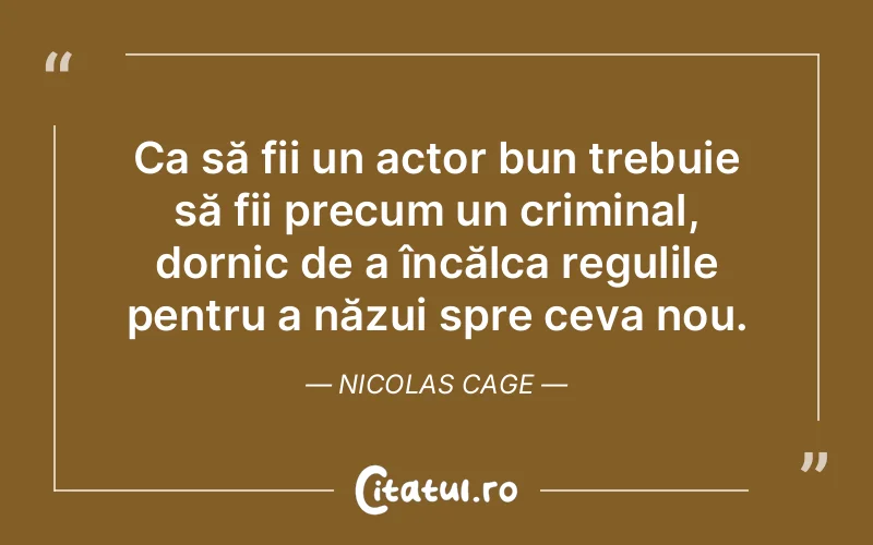 Citat Nicolas Cage - citate triste