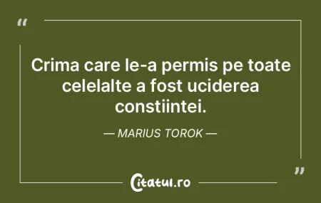 Crima care le-a permis pe toate celelalt...