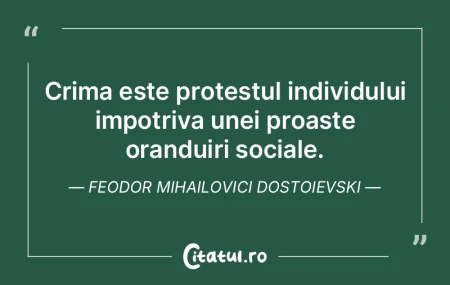 Crima este protestul individului impotri...