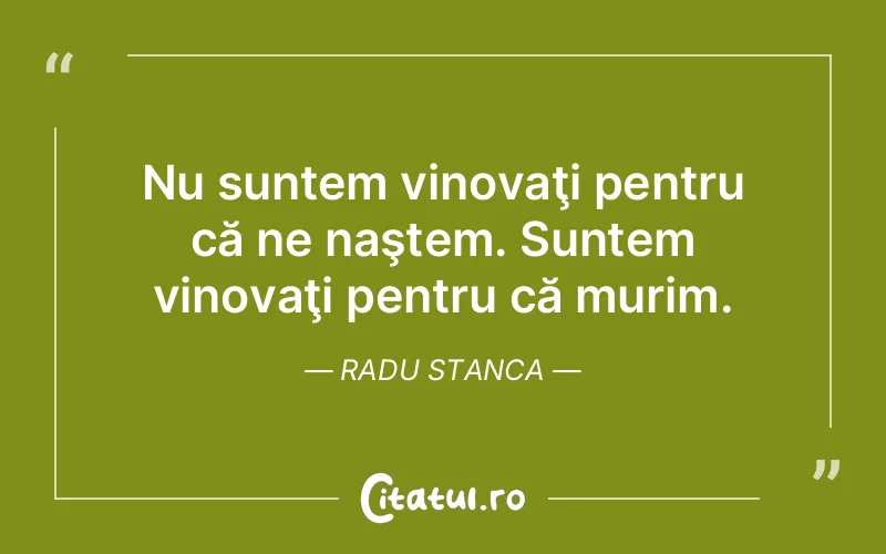 Citat Radu Stanca - citate triste
