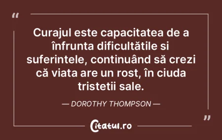 Curajul este capacitatea de a înfrunta ...