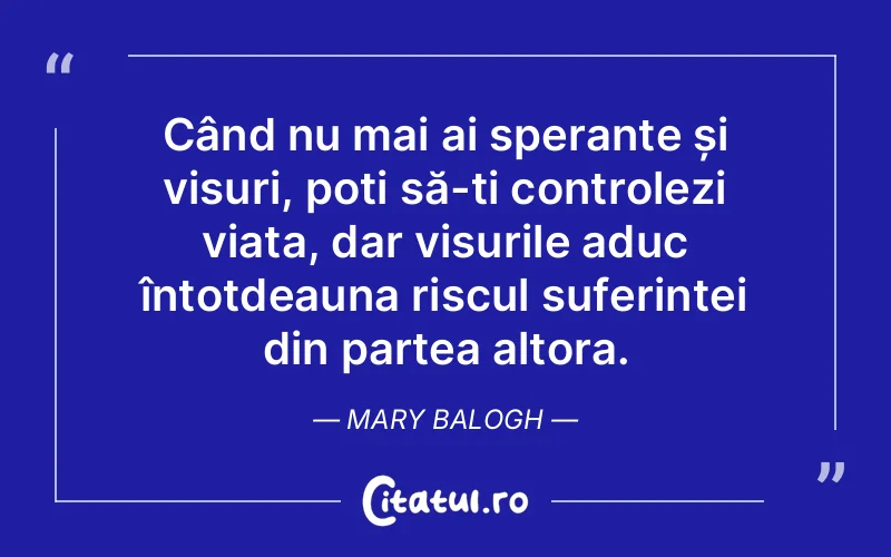 Citat Mary Balogh - citate triste