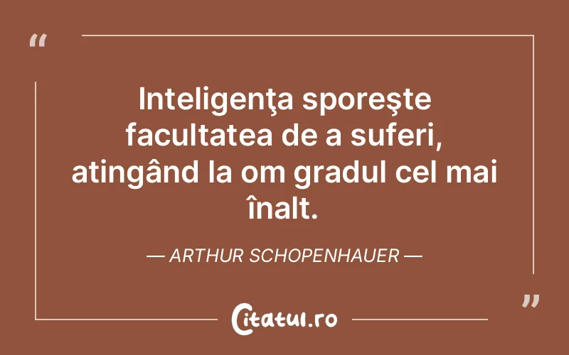 Citat Arthur Schopenhauer - citate triste