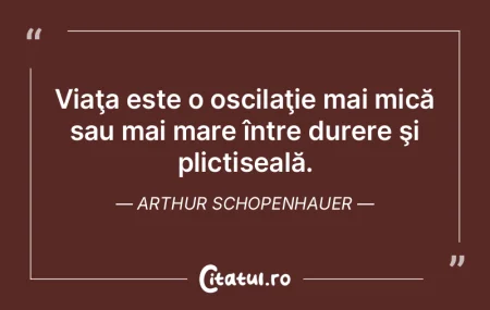 Viaţa este o oscilaţie mai mică sau m...
