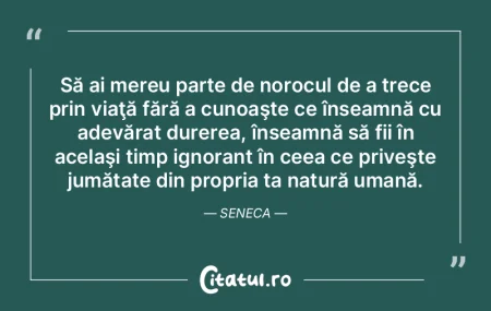 Să ai mereu parte de norocul de a trece...