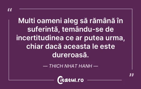Mulți oameni aleg să rămână în suf... Mulți oameni aleg să rămână în suf...