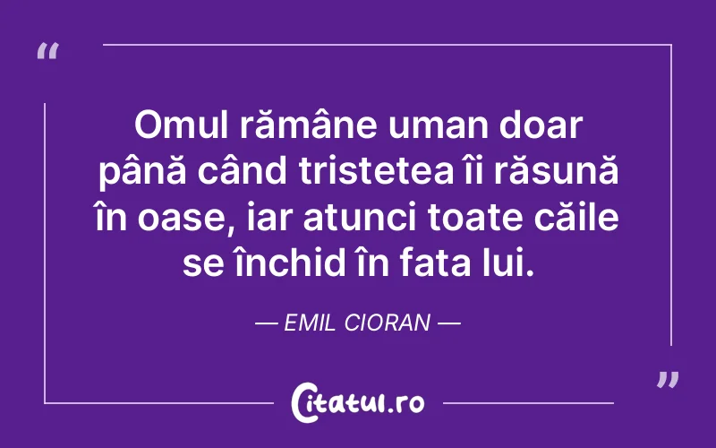 Citat Emil Cioran - citate triste