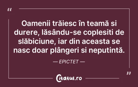 Oamenii trăiesc în teamă și durere, ... Oamenii trăiesc în teamă și durere, ...