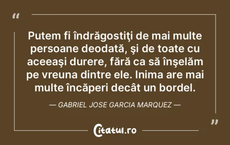 Putem fi îndrăgostiţi de mai multe pe... Putem fi îndrăgostiţi de mai multe pe...