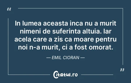 In lumea aceasta inca nu a murit nimeni ... In lumea aceasta inca nu a murit nimeni ...