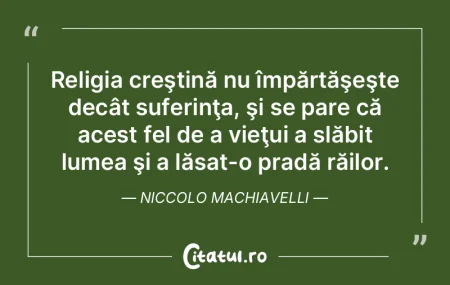 Religia creştină nu împărtăşeşte ... Religia creştină nu împărtăşeşte ...