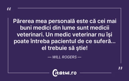 Părerea mea personală este că cei mai...