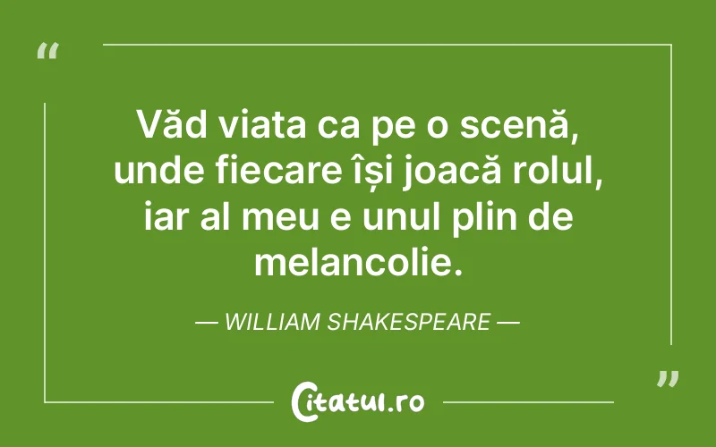 Citat William Shakespeare - citate triste