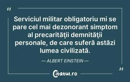 Serviciul militar obligatoriu mi se pare...