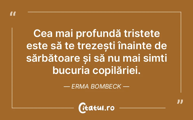 Citat Erma Bombeck - citate triste