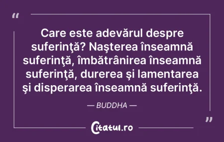 Care este adevărul despre suferinţă? ... Care este adevărul despre suferinţă? ...