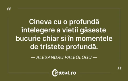 Cineva cu o profundă înțelegere a vie... Cineva cu o profundă înțelegere a vie...