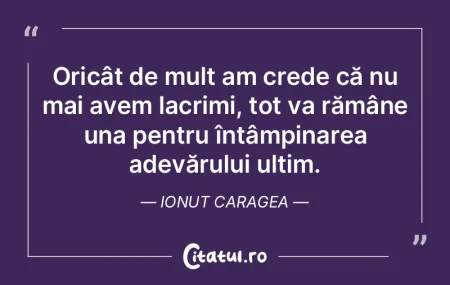 Oricât de mult am crede că nu mai avem...