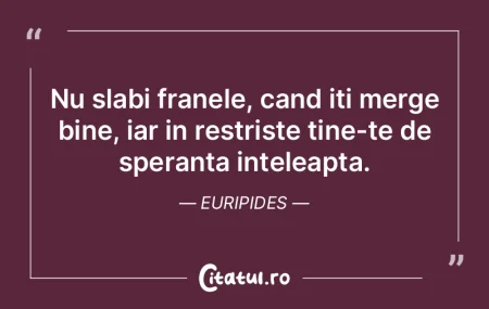 Nu slabi franele, cand iti merge bine, i... Nu slabi franele, cand iti merge bine, i...