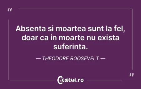 Absenta si moartea sunt la fel, doar ca ...