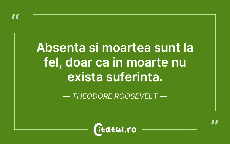 Citat Theodore Roosevelt - citate triste