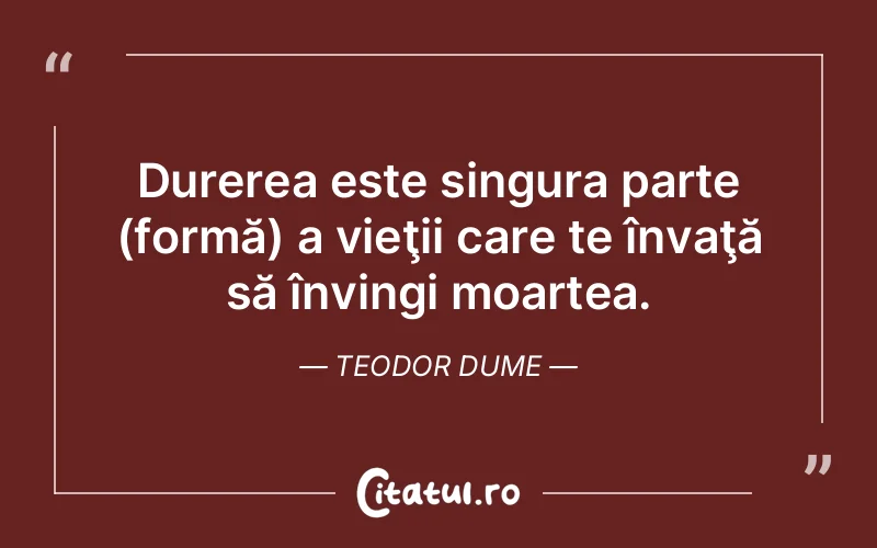 Citat Teodor Dume - citate triste