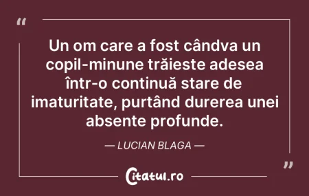 Un om care a fost cândva un copil-minun... Un om care a fost cândva un copil-minun...