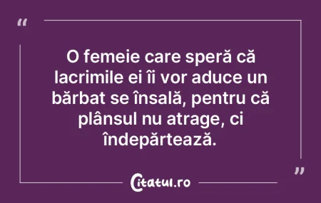 O femeie care speră că lacrimile ei î...