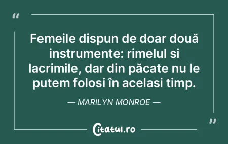 Femeile dispun de doar două instrumente...