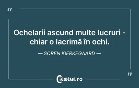 Ochelarii ascund multe lucruri - chiar o...