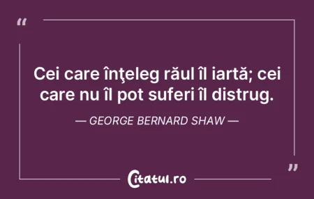 Cei care înţeleg răul îl iartă; cei... Cei care înţeleg răul îl iartă; cei...