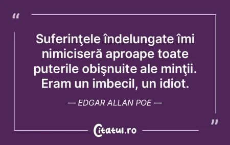 Suferinţele îndelungate îmi nimiciser... Suferinţele îndelungate îmi nimiciser...