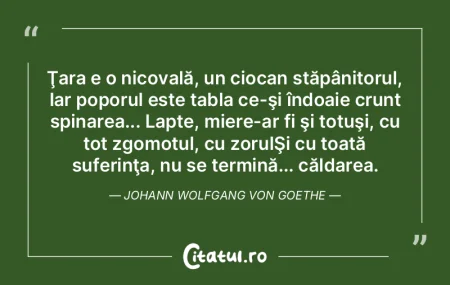 Ţara e o nicovală, un ciocan stăpâni...