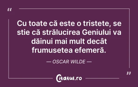 Cu toate că este o tristețe, se știe ...