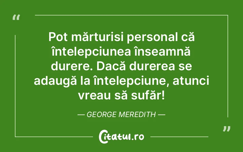 Citat George Meredith - citate triste
