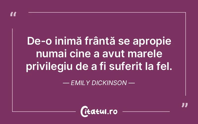 Citat Emily Dickinson - citate triste