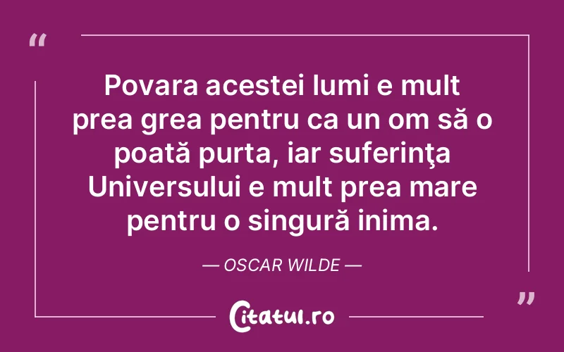 Citat Oscar Wilde - citate triste