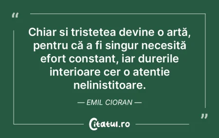 Chiar și tristețea devine o artă, pen...