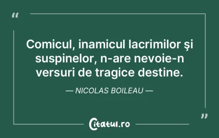 Comicul, inamicul lacrimilor şi suspine... Comicul, inamicul lacrimilor şi suspine...