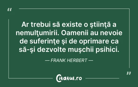 Ar trebui să existe o ştiinţă a nemu... Ar trebui să existe o ştiinţă a nemu...