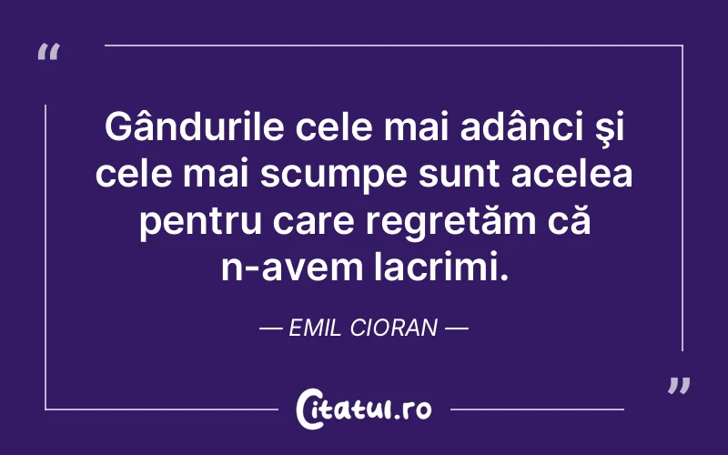 Citat Emil Cioran - citate triste