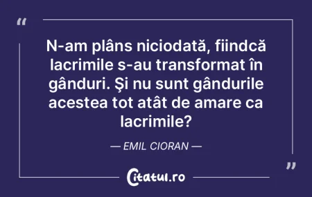 N-am plâns niciodată, fiindcă lacrimi... N-am plâns niciodată, fiindcă lacrimi...